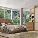 Ver mais imagens de Cômoda para Quarto 3 Gavetas 90x92cm Condessa Yescasa Marrom/Almendra