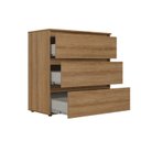 Ver imagem 4 de Cômoda para Quarto 3 Gavetas 90x92cm Condessa Yescasa Marrom/Almendra