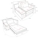 Ver imagem 5 de Poltrona Cama USB | Tampo Lateral | Tecido Linho | Medida 100cm | Deva
