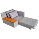 Ver imagem 1 de Poltrona Cama USB | Tampo Lateral | Tecido Linho | Medida 100cm | Deva