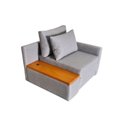 Ver imagem 3 de Poltrona Cama USB | Tampo Lateral | Tecido Linho | Medida 100cm | Deva