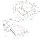 Ver imagem 4 de Poltrona Cama USB | Tampo Lateral | Tecido Linho | Medida 100cm | Deva
