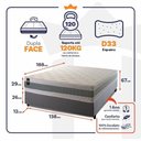 Ver imagem 3 de Cama Box Espuma Oxford Casal 138x188 Cinza King House
