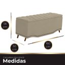 Ver imagem 4 de Calçadeira Baú Queen Estofada Maitê Veludo