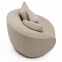 Ver imagem 7 de Kit 02 Poltronas Decorativa Sala de Estar Base Fixa de Madeira Witta M03 Linho Cru - Lyam Decor