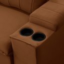 Ver imagem 5 de Sofá 3 Lugares Retrátil Reclinável para Sala 205cm Malfati F04 Veludo Terracota - Lyam Decor