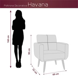 Poltrona Cadeira Decorativa Escritório Havana Matrix Oliva - 5