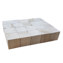 Ver imagem 1 de Kit 160 Peças Cubos Madeira Artesanato 4cm X 4cm Pinus Lixado