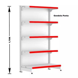 Gondola Centro 170 Fit Ate 9 Metros 1 Ponta Branco 95b Pe Vermelho - 4