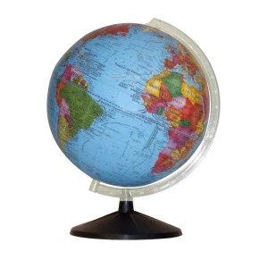 Globo Terrestre Libreria 30cm Studio Bs-Pp 311303 Político Base Pls Preta