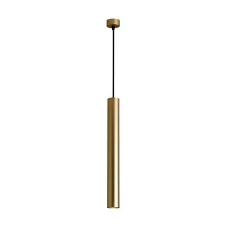 Lustre Pendente Led 5w Tubo Dourado 40cm 3000k Bivolt Dcd02159