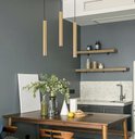 Ver imagem 3 de Lustre Pendente Led 5w Tubo Dourado 40cm 3000k Bivolt Dcd02159