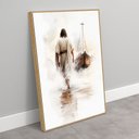 Ver imagem 2 de Quadro Decorativo Exclusivo Jesus sobre Águas Sala Quarto Casa Escritório
