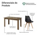 Ver imagem 4 de Conjunto Sala de Jantar Toscana Mesa Tampo de Vidro 4 Cadeiras Rustic/Preto Madesa