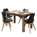 Ver imagem 2 de Conjunto Sala de Jantar Toscana Mesa Tampo de Vidro 4 Cadeiras Rustic/Preto Madesa