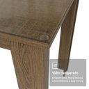 Ver imagem 7 de Conjunto Sala de Jantar Toscana Mesa Tampo de Vidro 4 Cadeiras Rustic/Preto Madesa