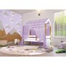 Cama Montessori Cabana Com Cordão Led E Dossel Lilás - 2