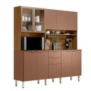 Ver imagem 2 de Cozinha Compacta Amora 8 Pts 2vidros Incolor e 2 Gavetas - Amêndola Touch/ Marsala Prime Tx Demóbile