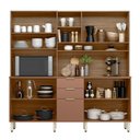 Ver mais imagens de Cozinha Compacta Amora 8 Pts 2vidros Incolor e 2 Gavetas - Amêndola Touch/ Marsala Prime Tx Demóbile
