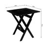 Conjunto Mesa 70x70cm + 4 Cadeiras Dobrável Preto / Liso - 3