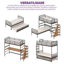 Beliche com Escada Lateral em Ferro Aço Carbono Tubular Teko Casatema - 9