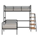 Ver imagem 4 de Beliche com Escada Lateral em Ferro Aço Carbono Tubular Teko Casatema MadeiraOriginals Azul/Álamo
