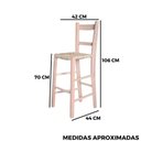 Ver imagem 7 de Kit 2 Banquetas de Palha com Encosto de Madeira
