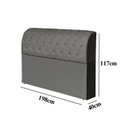 Ver imagem 3 de Cabeceira para Cama Box King 198cm Antonella Cinza Capitone com Baú Organizador