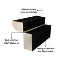 Ver imagem 4 de Cabeceira para Cama Box King 198cm Antonella Cinza Capitone com Baú Organizador