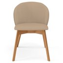 Ver imagem 3 de Kit 05 Cadeiras de Jantar e Estar Living Estofada Mia L02 Linho Bege Escuro - Lyam Decor
