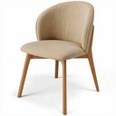 Ver imagem 7 de Kit 05 Cadeiras de Jantar e Estar Living Estofada Mia L02 Linho Bege Escuro - Lyam Decor