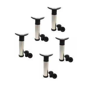 5 Conjuntos Kit Bomba A Vácuo Para Vinho Com 2 Rolhas Tampa