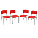 Ver imagem 2 de Kit 4 Cadeiras Infantil Iso Vermelha Brinquedoteca Escolas Ecomhome