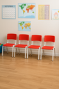 Ver imagem 1 de Kit 4 Cadeiras Infantil Iso Vermelha Brinquedoteca Escolas Ecomhome
