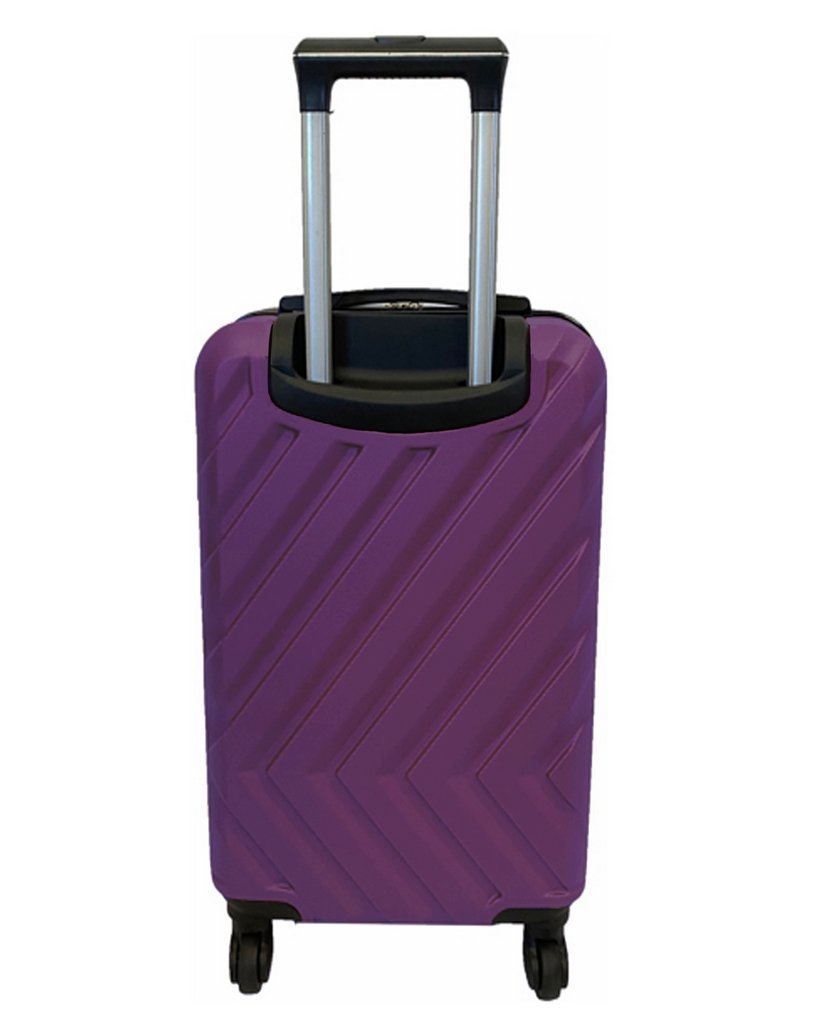 Mala De Viagem Bordo Pequena Rodinhas 360 Roxa ABS Rígido Novas Medidas ...