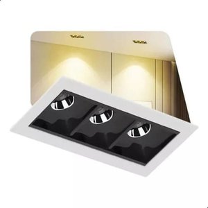 Spot Embutir Led Picco Triplo 6w Bivolt 24° 3000k | Vled | Iluminação Residencial e Comercial