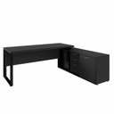 Ver imagem 3 de Mesa Dinâmica 1,70m C/ Armário e Cx de Tomadas Pés Metal F5