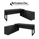 Ver imagem 6 de Mesa Dinâmica 1,70m C/ Armário e Cx de Tomadas Pés Metal F5