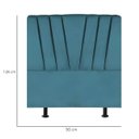 Ver imagem 3 de Cabeceira Solteiro Cama Box Estofada 90 Cm Antonella Suede:azul Turquesa