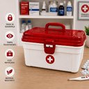 Ver imagem 3 de Frasqueira Maleta Medicamentos Grande 12 Litros 13 Divisorias Bandeja Caixa Primeiros Socorros Gigan