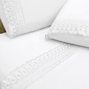 Ver imagem 1 de Jogo de Cama Lençol Queen D Mais 4 Peças - Branco - 100% Poliéster
