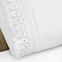 Ver imagem 2 de Jogo de Cama Lençol Queen D Mais 4 Peças - Branco - 100% Poliéster