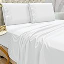 Ver imagem 3 de Jogo de Cama Lençol Queen D Mais 4 Peças - Branco - 100% Poliéster