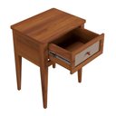 Ver imagem 4 de Mesa Lateral em Madeira Maciça 1 Gaveta Viena Amêndoa