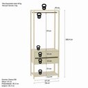 Ver imagem 4 de Guarda-Roupa Closet Modulado 70cm Cabideiro e 2 Gavetas Siena Yescasa Bege/Off White