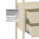 Ver mais imagens de Guarda-Roupa Closet Modulado 70cm Cabideiro e 2 Gavetas Siena Yescasa Bege/Off White