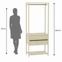 Ver imagem 6 de Guarda-Roupa Closet Modulado 70cm Cabideiro e 2 Gavetas Siena Yescasa Bege/Off White