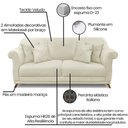 Ver mais imagens de Sofa 3 Lugares Retro Polo 200cm com Almofada Veludo 2221 Ezz 2221