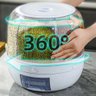 Dispenser Alimentos Giratorio Porta Graos 6 Divisoes Tempero Cereais Feijao Arroz Organizaçao Cozinh - 3