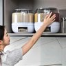 Dispenser Alimentos Giratorio Porta Graos 6 Divisoes Tempero Cereais Feijao Arroz Organizaçao Cozinh - 7